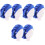 6St Blauwe Polyester Mutsen, Elastische Turbano Caps Met Knoop 3