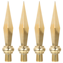 12 Pcs Flag Head Chairman Rod Holder Golden Aluminum Alloy