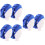 6St Blauwe Polyester Mutsen, Elastische Turbano Caps Met Knoop 7