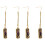 2 Pairs Women's Gemstone Dangle Drop Earrings 2