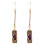 2 Pairs Women's Gemstone Dangle Drop Earrings 1