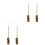 2 Pairs Women's Gemstone Dangle Drop Earrings 3