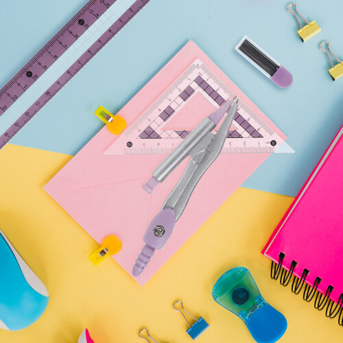 5Sets Tekenaccessoires Set Passer En Gradenboog Voor Studenten 2