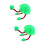 2St Interactieve Groene Marionette Kinderen Speelpret 9