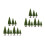 18 Pcs Miniature Trees For Model Train Scenery And Diy Landscaping 5