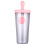 1Pc Pink Straw Water Cup Double Layer Sippy Drinking Bottle 1