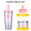 1Pc Pink Straw Water Cup Double Layer Sippy Drinking Bottle 9