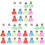 72Pcs Outdoor Badminton Shuttlecocks Plastic Durable Assorted Colors 2
