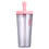 1Pc Pink Straw Water Cup Double Layer Sippy Drinking Bottle 6