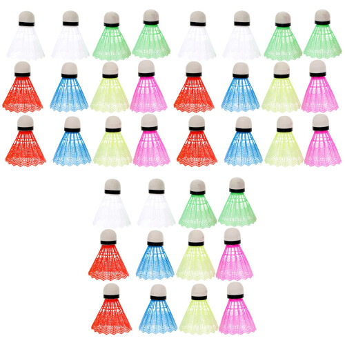72Pcs Outdoor Badminton Shuttlecocks Plastic Durable Assorted Colors 2