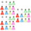 72Pcs Outdoor Badminton Shuttlecocks Plastic Durable Assorted Colors 7