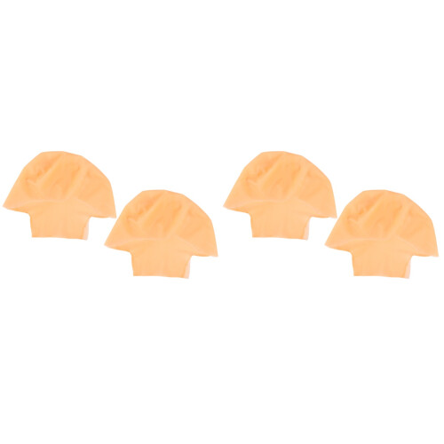 4Pcs Beige Bald Cap Cosplay Headwear Lightweight for Performance Use 1