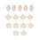 60 Pcs DIY Wooden Slice Wedding Decor Leaf Pattern 11