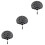 3Pièces Éventail Noir Accessoire Chic Pour Cérémonies 5