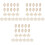 60 Pcs DIY Wooden Slice Wedding Decor Leaf Pattern 3