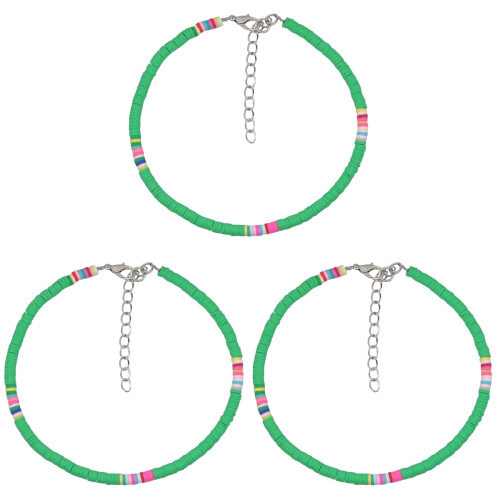 3Pièces Bracelets De Vert En Polymère Étanche 1