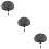 3Pièces Éventail Noir Accessoire Chic Pour Cérémonies 9