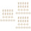 60 Pcs DIY Wooden Slice Wedding Decor Leaf Pattern 6