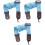 3Pcs Durable Cotton Ukulele Straps Sky-Blue Adjustable Head 3