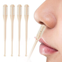 4 Pcs Manual DoubleSided Nose Hair Trimmer with Ear Picker, 360 Rotating Stainless Steel Cutter for Men and Women