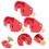 2sets Safety Safety Buckle Accessory Plastic Red 3pcs*2 10