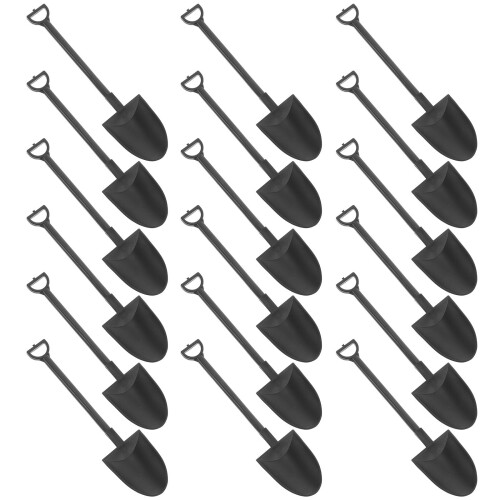 600Pcs Black Small Spoons Mini Ice Cream Dessert Scoops 2