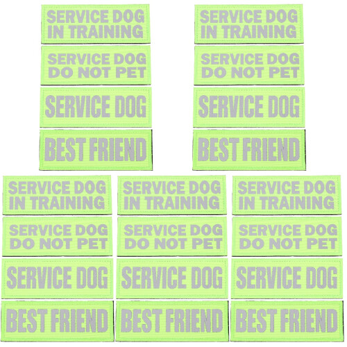 20St Professionele Groene Service Dog Patch Nylon Duurzaam Hondenpatch 2