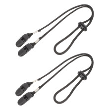 6St Zwarte Hoedriem Clip Met Verstelbare Nylon Band Voor Outdoor