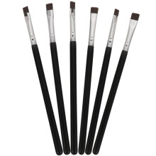 30St Make-Up Borstel Set Eyeliner & Oogschaduw Zwart Hout Handvat