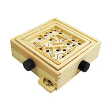 3St Educatief Bordspel Balpuzzel Hout Voor Kids in Beige