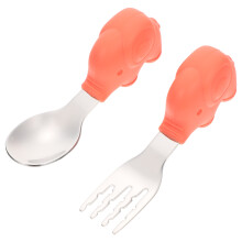 2Sets feeding spoon Fork Stainless Steel Training Utensils