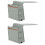 2Pcs Hanging Bag for Bedside Light Grey Felt Storage Pouch 5