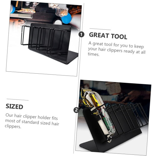 Hair Clipper Holder Wall Mounted Barber Tool Organizer MultiTool Storage Stand Space Saving 1