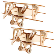 4Sets Vliegtuigmodel Kindvriendelijk 3D Decoratie Beige