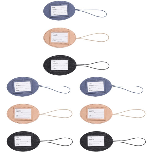 9St Multifunctionele PU Id Bagagelabels in Assorti 1