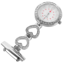 3St Zilveren Verpleegster Met Steentjes, Alloy, Quartz