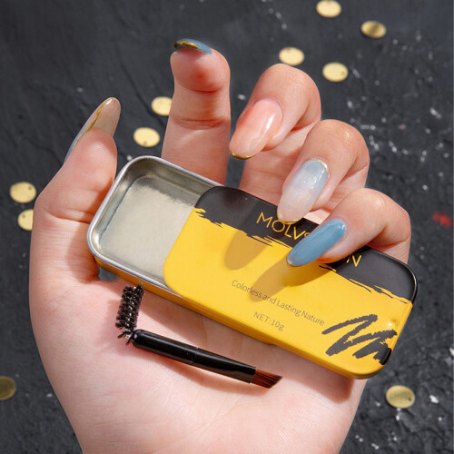 4Pcs Brow Pomade Kit with Double Brush Durable Waterproof Eyebrow Soap 2