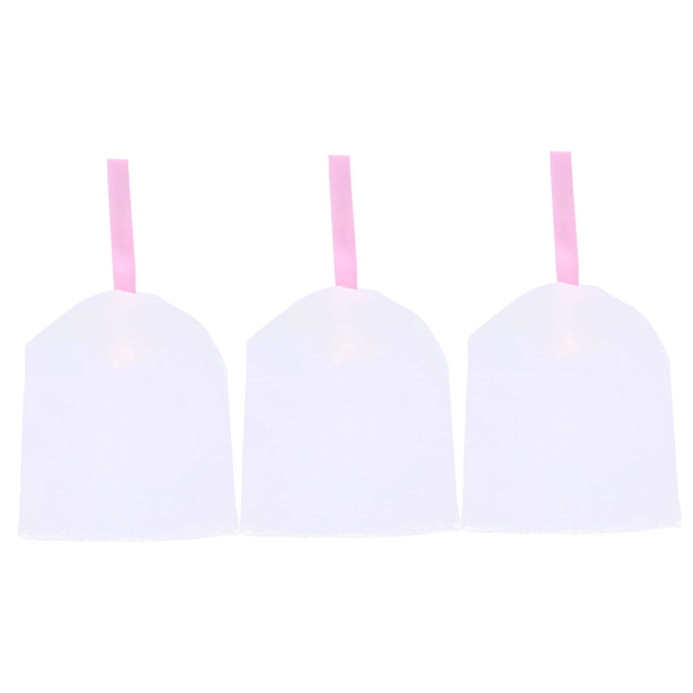 3pcs Mesh Soap Saver Bags for Bar Soap with Rich Foaming and Gentle Skin Exfoliation