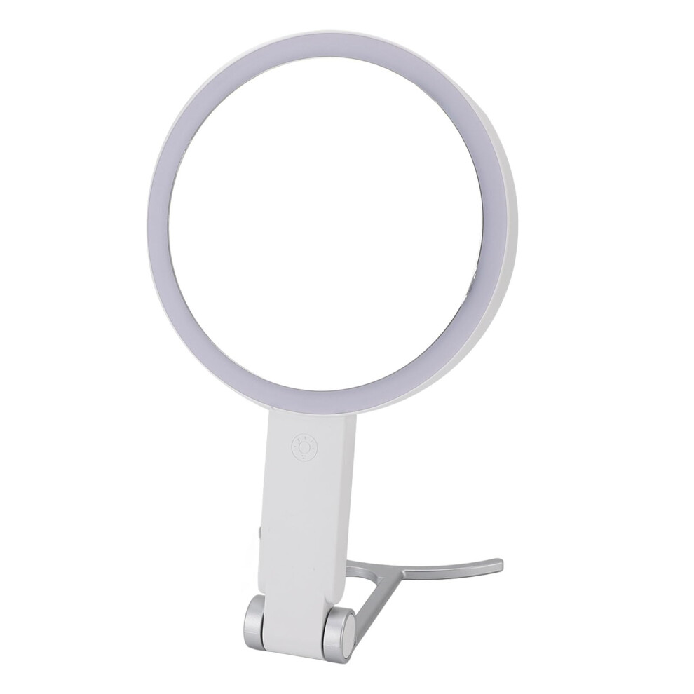 White Lighted Makeup Mirror 1X 5X Magnification Rechargeable Led Foldable Travel Vanity Mirror