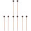 8St Marimba Hamers Drumsticks Bruin Wit Lichtgewicht 2
