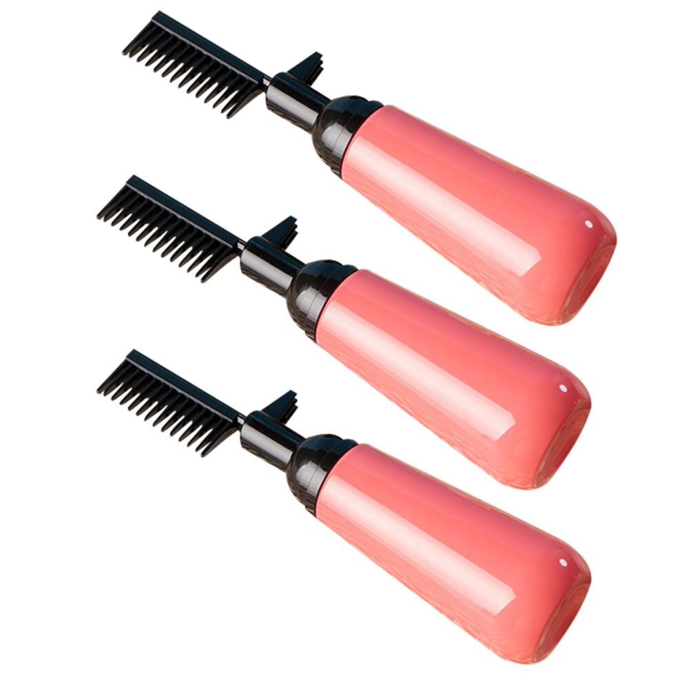 3 Pack Root Comb Applicator Bottles for Precise Hair Coloring, EasyâSqueeze Plastic Hair Dye Applicator Set