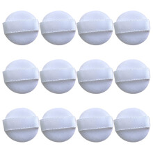 12 Pcs Mini Makeup Powder Puff Soft Microfiber Small Round Face Pads for Precise TouchUp White