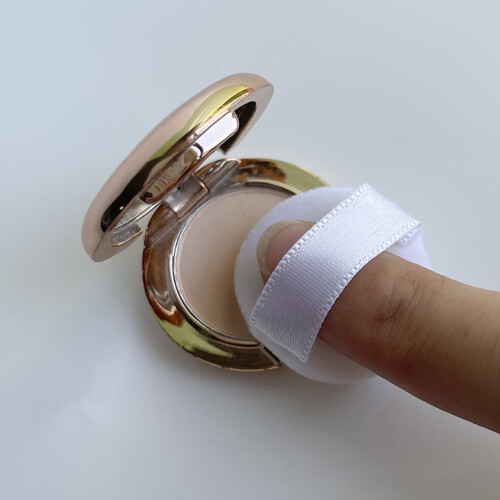 12 Pcs Mini Makeup Powder Puff Soft Microfiber Small Round Face Pads for Precise TouchUp White 2