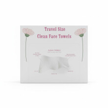 Travel Size Disposable Face Towels, Extra Large Soft Facial Wipes for Makeup Removal, 10 Count White