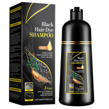 3 in 1 Hair Dye Shampoo 500ml, Natural Herbal Hair Color for Men and Women, Effective Gray Coverage