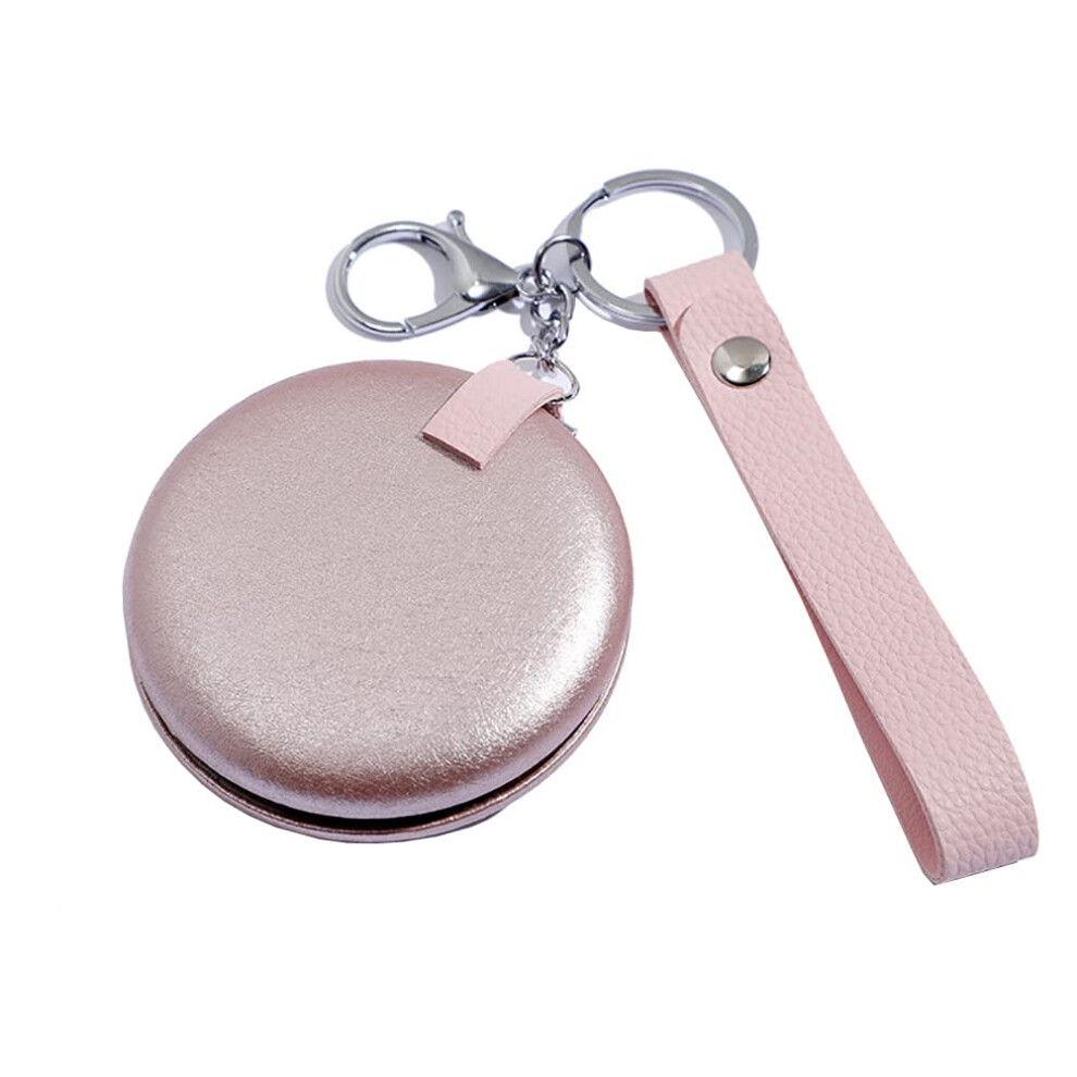 Rose Gold Compact Mirror with Dual Magnification, Travel Makeup Pocket Mirror for Women