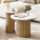 Modern Round Coffee Table & Side Table Set 2