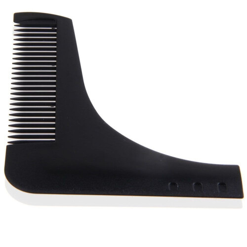 Beard Shaping Tool for Men with Precision Trim Guide and MultiStyle Beard Template Black
