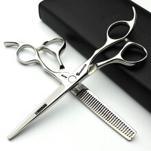 Professional Hair Cutting Scissors 6 Inch Stainless Steel Shears with Ergonomic Offset Grip for Salon and Home Use