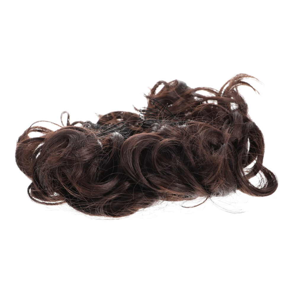 Unisex Messy Bun Hair Piece For Women, Short Curly Synthetic Wig Clip For Instant Volume And Natural Look